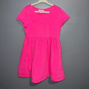 Hanna Andersson Bright Basics Dress Girls 120cm US 6-7 Pink Cotton